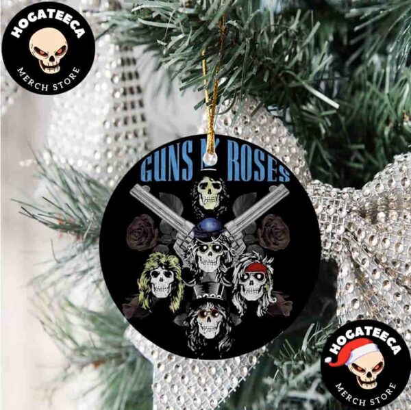 Gun N Rose Five Skull Tree Decorations Ornament