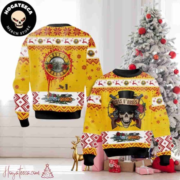 Guns N Roses Hard Rock Band Christmas Sweater Chirstmas Gifts 2024 Xmas For Family And Friends Ugly Sweater