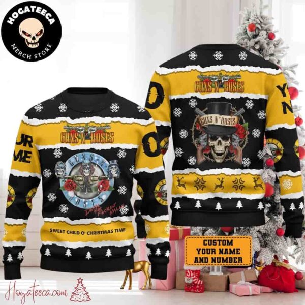 Guns N Roses Sweet Child O Christmas Time Chirstmas Gifts 2024 Xmas For Family And Friends Ugly Sweater