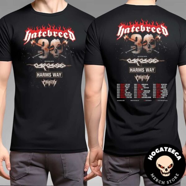 Hatebreed With Special Guest Tour Oct 2024 Schedue List Date Unisex T-Shirt