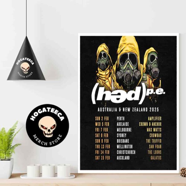 Hed PE Australia And New Zealand February 2025 Schedule List Date Home Decor Poster Canvas