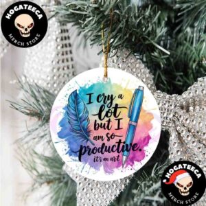 Taylor Swift I Cry A Lot But I Am So Productive TTPD Album Christmas 2024 Tree Decorations Ornament