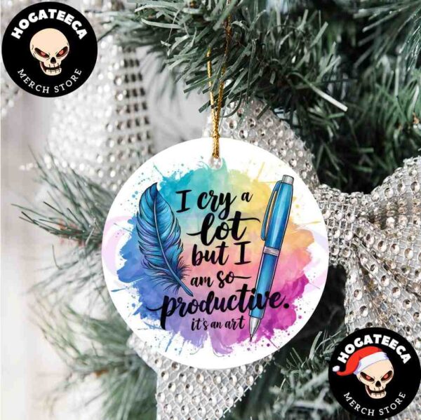 Taylor Swift I Cry A Lot But I Am So Productive TTPD Album Christmas 2024 Tree Decorations Ornament