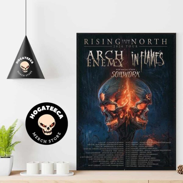 In Flames Arch Enemy With Soilwork Rising From The North 2024 Tour Schedule List Home Decor Poster Canvas