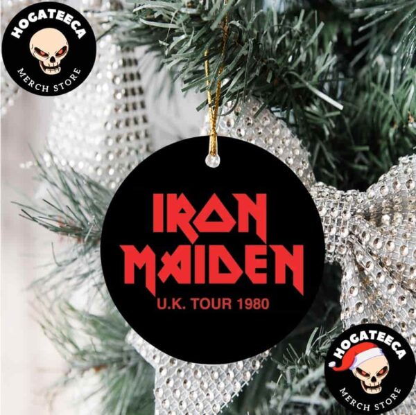 Iron Maiden 1980 Tour Logo Tree Decorations Ornament