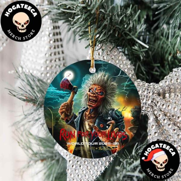 Iron Maiden Run For Your Lives World Tour 2025-2026 From Iron Maiden To Fear Of The Dark Tree Decorations Ornament