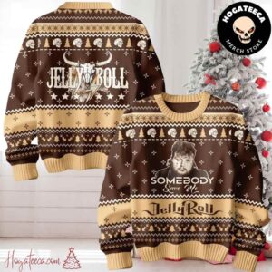 Jelly Roll Somebody Save Me Back Ugly Christmas Sweater Chirstmas Gifts 2024 Xmas For Family And Friends Ugly Sweater