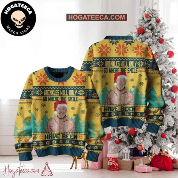 Jimmy Buffett Wrinkles Will Only Go Where The Smiles Have Been Ugly Christmas Sweater Chirstmas Gifts 2024 Xmas For Family And Friends Ugly Sweater