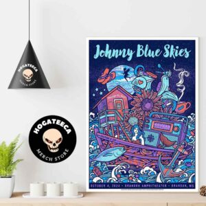 Johnny Blue Skies Merch At Brandon Amphitheater In Brandon MS On October 4 2024 Home Decor Poster Canvas