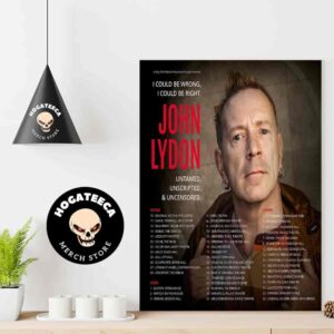 John Lydon I Could Be Wrong I Could Be Right 2025 Tour Date 2025 Home Decor Poster Canvas