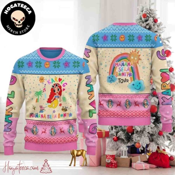 Karol G Manana Sera Bonito Tour Chirstmas Gifts 2024 Xmas For Family And Friends Ugly Sweater