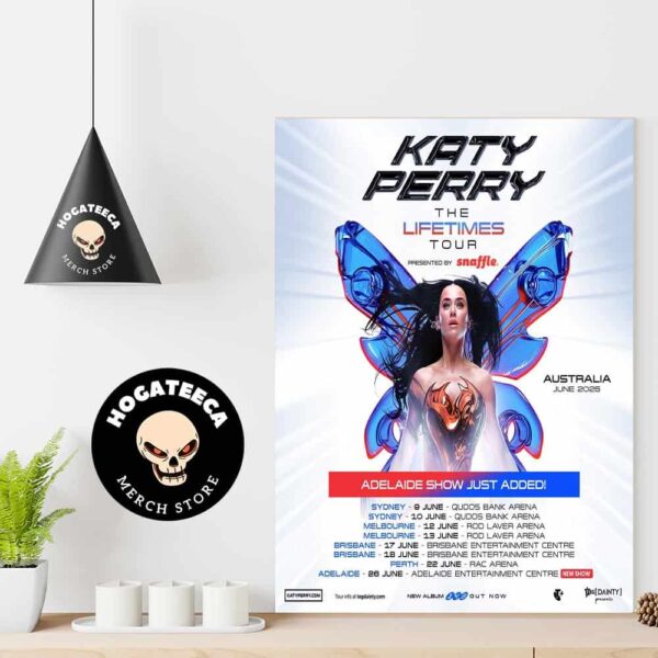 Katy Perry The Lifetimes Tour Australia June 2025 Schedule List Date Home Decor Poster Canvas