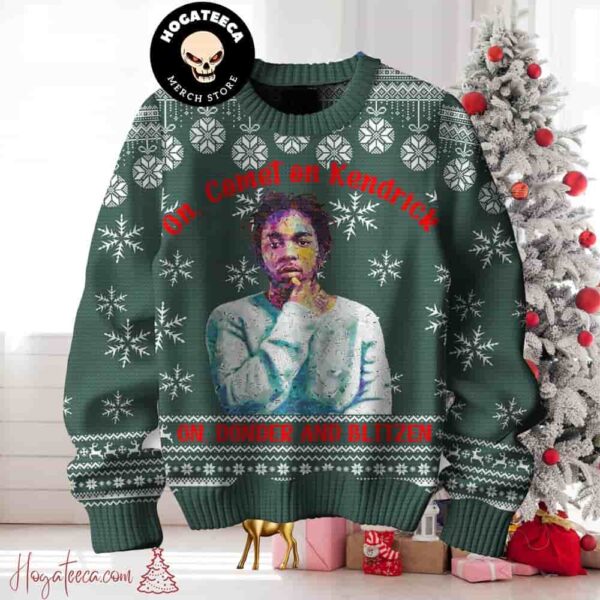 Kendrick Lamar On Donder And Blitzen Christmas Sweater Chirstmas Gifts 2024 Xmas For Family And Friends Ugly Sweater