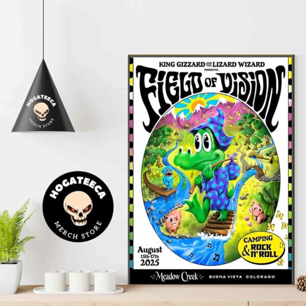 King Gizzard And The Lizard Wizard Field Of Vision On August 15-17th 2025 Camping And Rock N Roll At Meadow Creek In Buena Vista Colorado Home Decor Poster Canvas