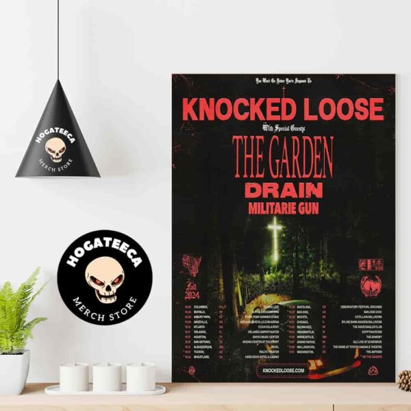 Knocked Loose With The Garden And Militarie Gun Fall Tour 2024 Schedule List Home Decor Poster Canvas