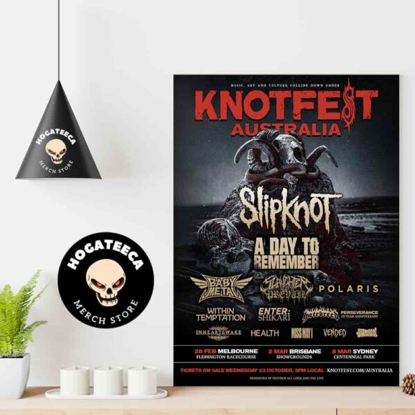 Knotfest Australia 2025 Lineup And Tour Date Home Decor Poster Canvas