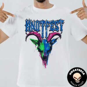 Knotfest South America Tour 2024 In Brazil Argentina And Chile Merch Pencil Sketch Goat Vintage White Unisex T-Shirt