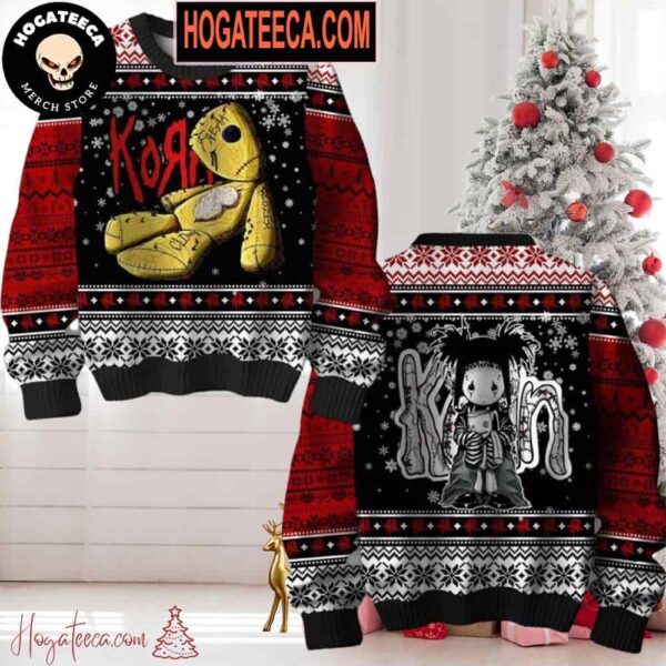 Korn True Rock Falling Away From Me Ugly Christmas Sweater Chirstmas Gifts 2024 Xmas For Family And Friends Ugly Sweater