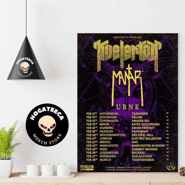 Kvelertak The Kr?terveg te Helvete tour 2025 Schedule List Home Decor Poster Canvas