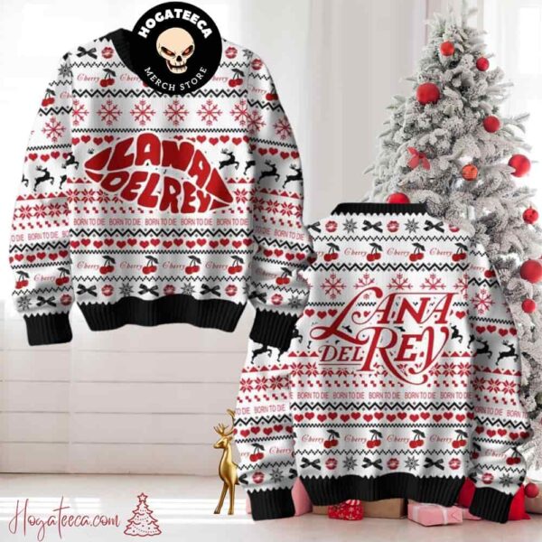 Lana Del Rey 2024 Born To Die Ugly Christmas Sweater Chirstmas Gifts 2024 Xmas For Family And Friends Ugly Sweater