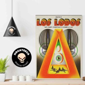 Los Lobos And Pappy With Harriet?s Merch For Show On Nov 8-9 2024 In Pioneertown CA Home Decor Poster Canvas