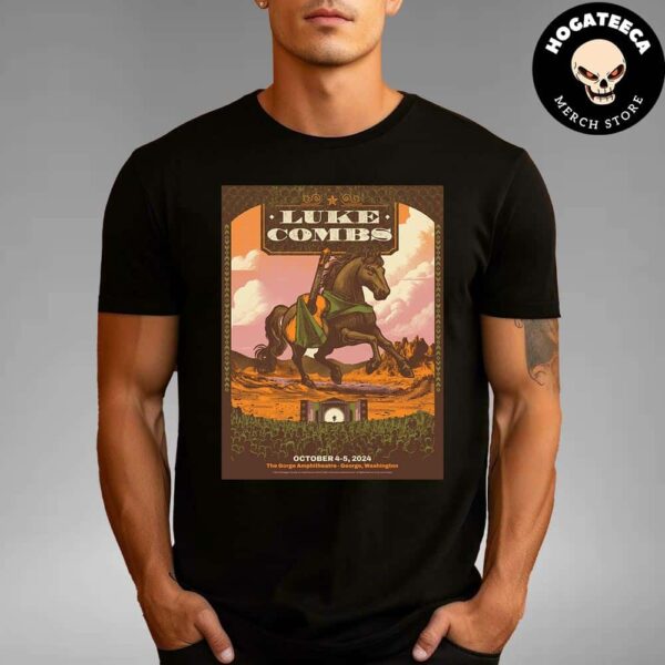 Luke Combs Merch Concert Poster For Show at The Gorge Amphitheatre George Washington On October 4-5 2024 Unisex T-Shirt