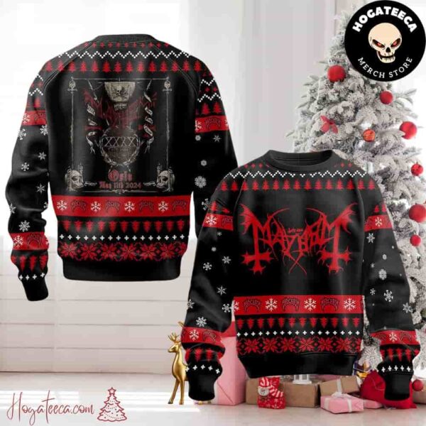 Mayhem Death Black Evil Olso May 11th 2024 Ugly Christmas Sweater Chirstmas Gifts 2024 Xmas For Family And Friends Ugly Sweater