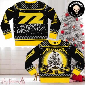 Metallica 72 Seasons Burnt Tree Holiday Christmas Sweater Chirstmas Gifts 2024 Xmas For Family And Friends Ugly Sweater