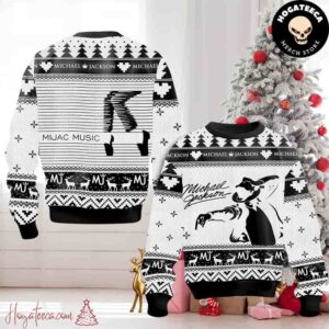 Michael Jackson MJ King Of Pop Christmas Sweater Chirstmas Gifts 2024 Xmas For Family And Friends Ugly Sweater