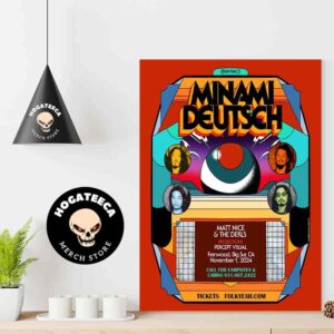 Minami Deutsch Merch For Show With Matt Nice And The Derls On Nov 1 2024 At Fernwood Tavern In Big Sur CA Home Decor Poster Canvas