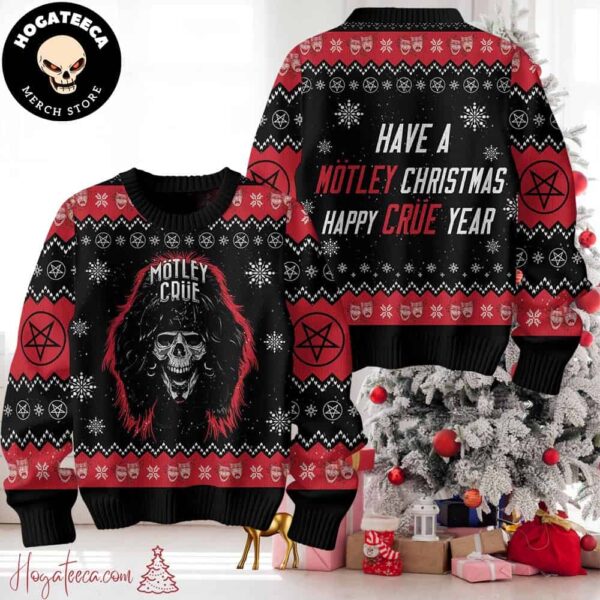 Motley Crue Have A Motley Christmas Happy Crue Year Ugly Christmas Sweater Chirstmas Gifts 2024 Xmas For Family And Friends Ugly Sweater