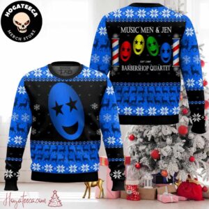 Music Men And Jen Barbershop Quartet Est 1969 Blue Color Christmas Sweater Chirstmas Gifts 2024 Xmas For Family And Friends Ugly Sweater