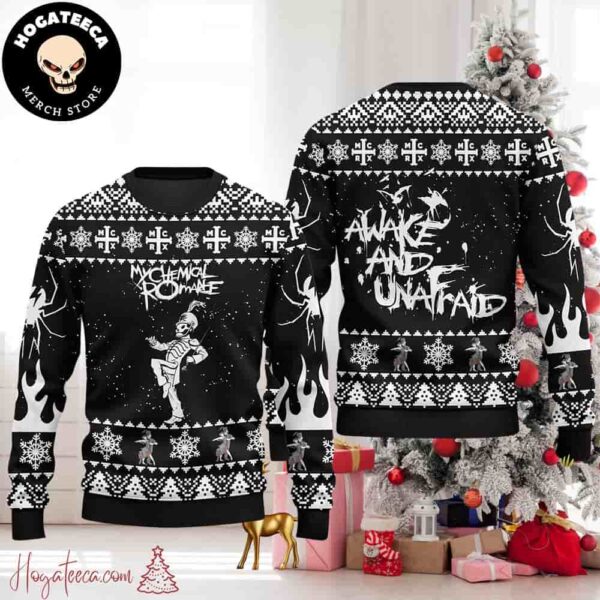 My Chemical Romance Awake And Unafraid Chirstmas Gifts 2024 Xmas For Family And Friends Ugly Sweater