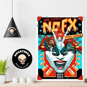 NOFX Punk In Drublic Final Shows San Pedro CA Tour October 4-5-6 2024 At Berth 46 Home Decor Poster Canvas