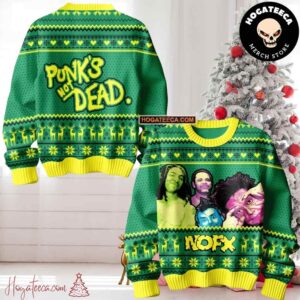 NOFX Punk?s Not Dead Yet 2024 Ugly Christmas Sweater Chirstmas Gifts 2024 Xmas For Family And Friends Ugly Sweater