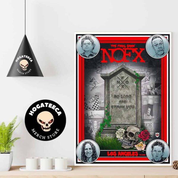 NOFX The FINAL PERFORMANCES in San Pedro Los Angeles CA on October 2024 Home Decor Poster Canvas