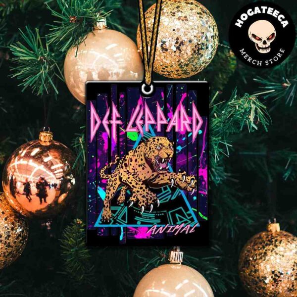 Neon Def Leppard Animal Metal Concert Christmas 2024 Tree Decorations Ornament