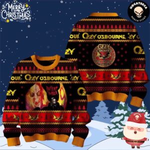 Ozzy Osbourne Rock And Roll Madman 2024 Ugly Christmas Sweater Chirstmas Gifts 2024 Xmas For Family And Friends Ugly Sweater