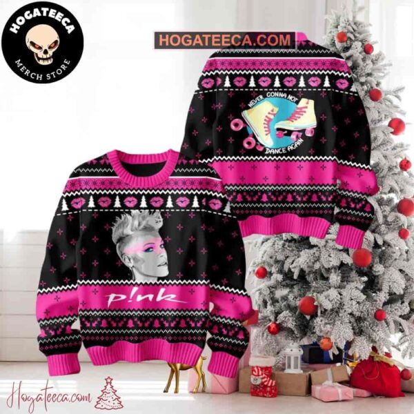 Pink Never Gonna Not Dance Again Ugly Christmas Sweater Chirstmas Gifts 2024 Xmas For Family And Friends Ugly Sweater