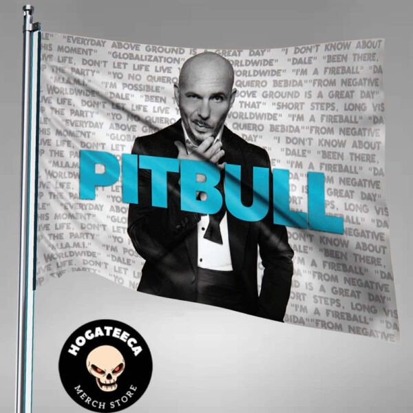 Pitbull Mr Worldwide Garden House Flag