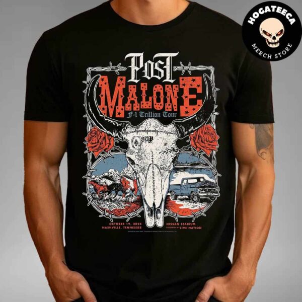 Post Malone F-1 Trillion Tour On October 19 2024 At Nissan Stadium In Nashville Tennessee Unisex T-Shirt