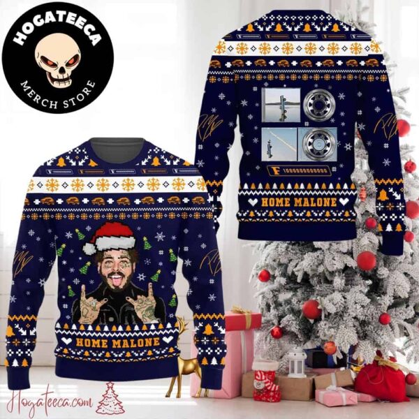 Post Malone F-1 Trillion Chirstmas Gifts 2024 Xmas For Family And Friends Ugly Sweater