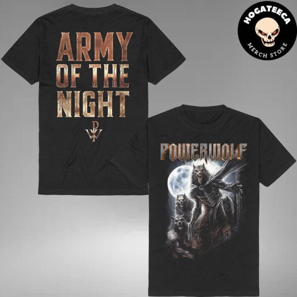 Powerwolf Wolfsnachte Europe Tour 2024 Army of The Night Two Sides Unisex T-Shirt