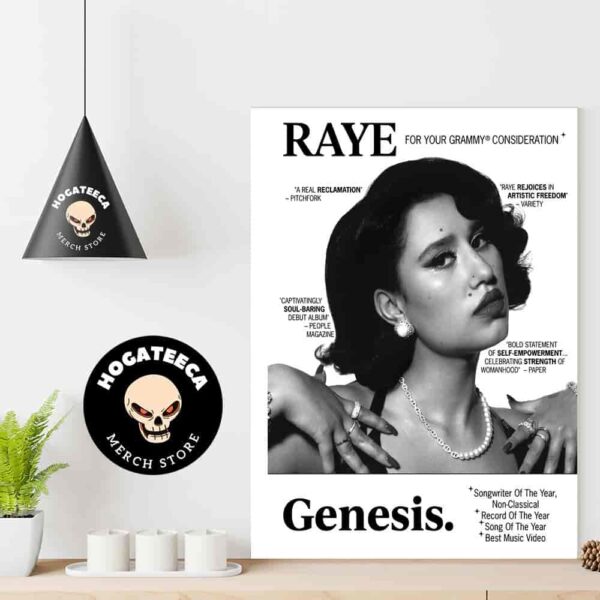 Raye For Your Consideration Banner For The 2025 Grammys Home Decor Poster Canvas