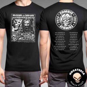 Rob Zombie Merch Freaks On Parade 2024 Tour Horror Of The Zombie Itin And Performances Schduled Two Sides Unisex T-Shirt