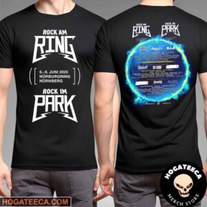 Rock am Ring And Rock im Park June 6-8 2025 Celebrate 40 Years Full Line Up Two Sides Unisex T-Shirt