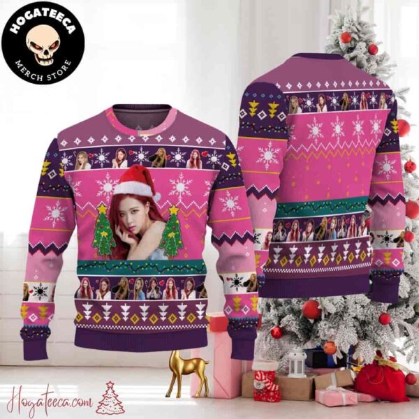 Rose BLACKPINK Chirstmas Gifts 2024 Xmas For Family And Friends Ugly Sweater