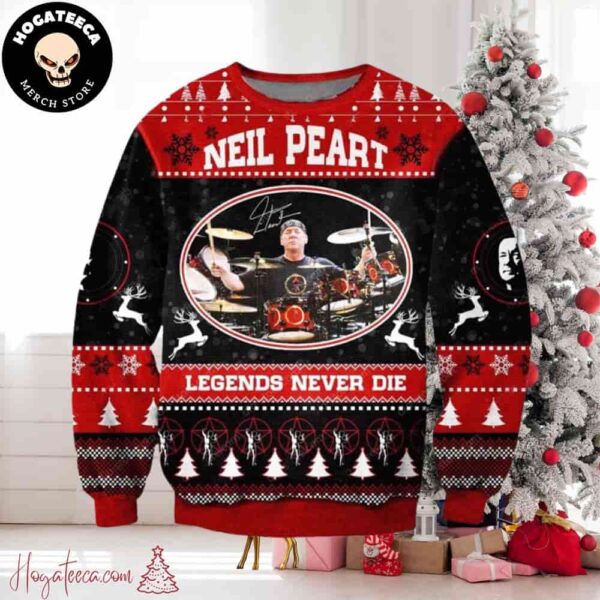 Rush Rock Neil Peart Drummer Legend Never Die Ugly Christmas Sweater Chirstmas Gifts 2024 Xmas For Family And Friends Ugly Sweater