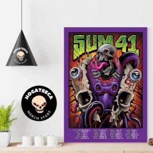 SUM 41 Tour Merch For Europe And UK Performance Schedule Home Decor Poster Canvas