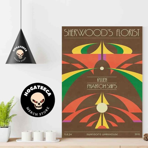 Sherwoods Florist With Rujen And Phantom Ships Merch On 11 8 2024 At Swansons Warehouse Home Decor Poster Canvas